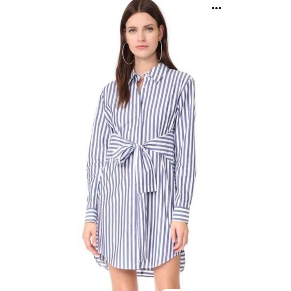T by Alexander Wang Stripe Tie Front Shirtdress size 2